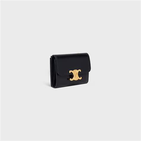 celine wallet with coin triomphe|celine triomphe compact wallet.